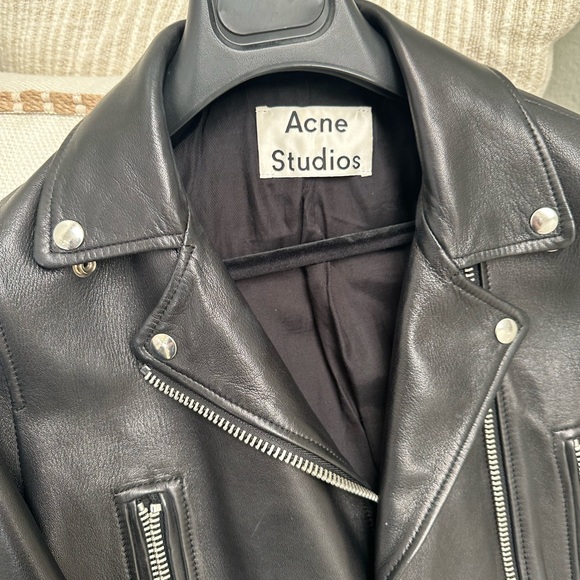ACNE STUDIOS Leather biker jacket size36 - Picture 3 of 16